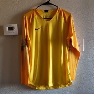Nike Yellow Long Sleeve Sports Jersey